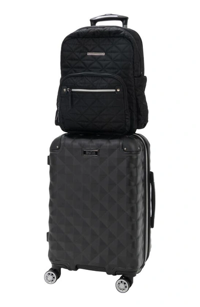 Kenneth Cole Reaction Diamond Tower Travel Two-piece Set In Black