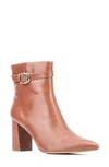 New York And Company Edena Lizard Embossed Bootie In Cognac Lizard
