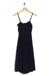 Angie Ruffle Tiered Maxi Dress In Navy