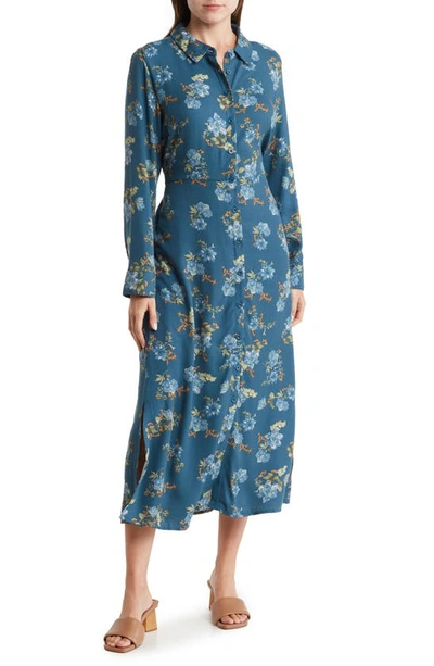 chinese dress ladies Lucky Brand Women's Printed Ruffle Sleeve Midi Dress, Pink Floral, X-Small  at Amazon Women's Clothing store