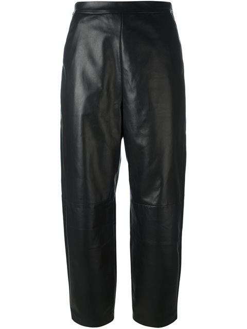 Neil Barrett Leather Cropped Pants | ModeSens