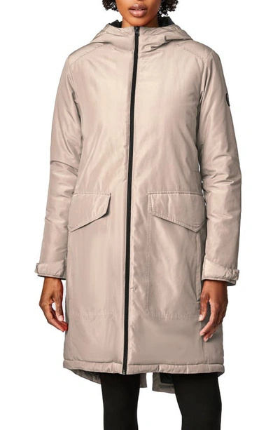 Bernardo Insulated Hooded Raincoat In Frappe