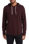 Vince Regular Fit Slub Hoodie In Pinot Vino