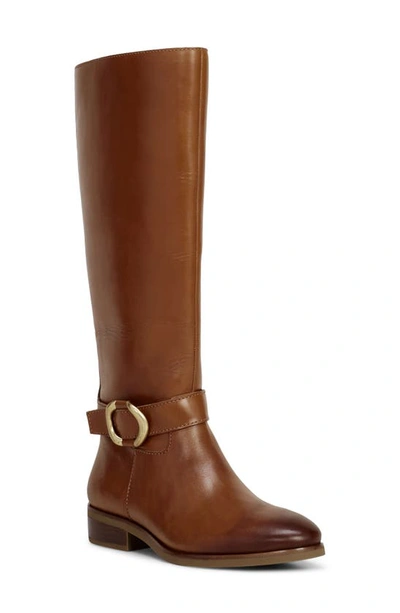 Vince Camuto Samtry Knee High Boot In Golden Walnut Burnished Leather