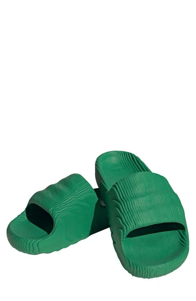 Adidas Originals Adilette 22 Sport Slide In Green/ Ftwr White/ Green