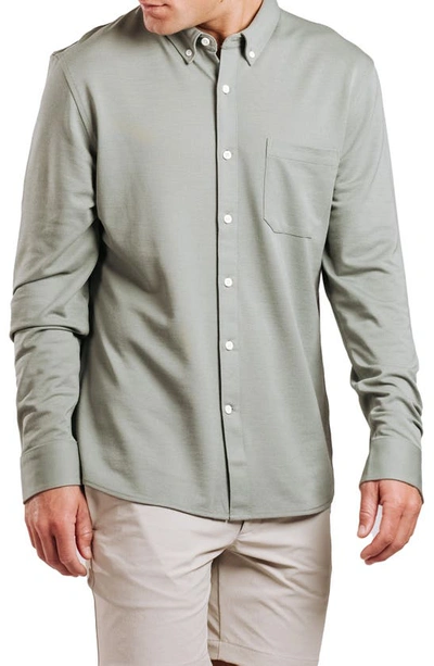 Western Rise Limitless Merino Wool Blend Button-down Shirt In Sage
