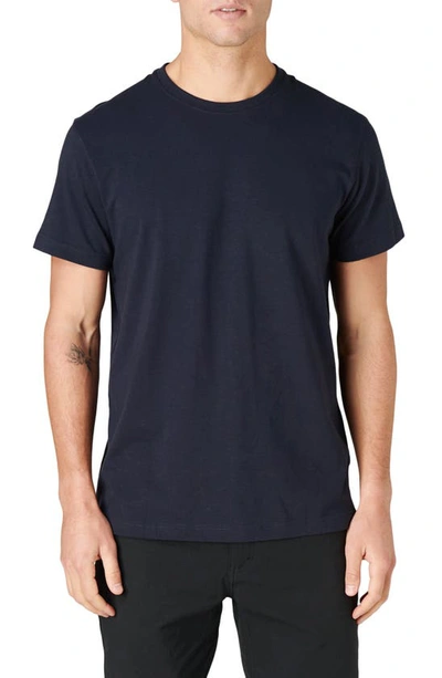 Western Rise Cotton Blend Jersey T-shirt In Navy