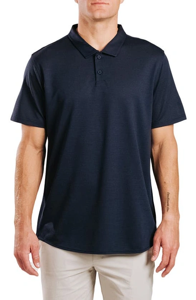 Western Rise Limitless Merino Wool Blend Polo In Navy