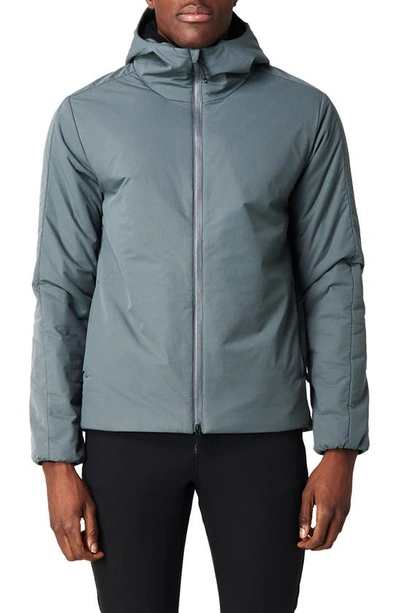 Western Rise Airloft Water Repellent Hooded Jacket In Blue Grey