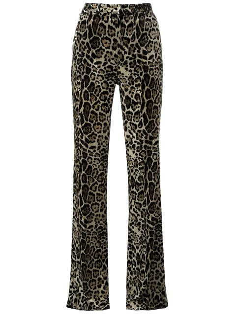 Roberto Cavalli Mid-rise Leopard Print Trousers | ModeSens