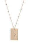 Set & Stones Zodiac Constellation Pendant Necklace In Gold - Leo