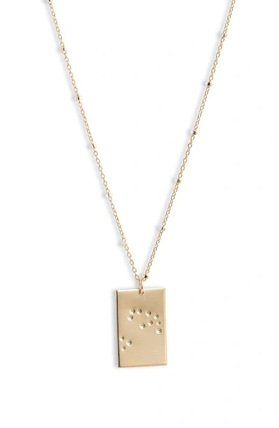 Set & Stones Zodiac Constellation Pendant Necklace In Gold - Capricorn