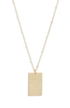 Set & Stones Zodiac Constellation Pendant Necklace In Gold - Aquarius