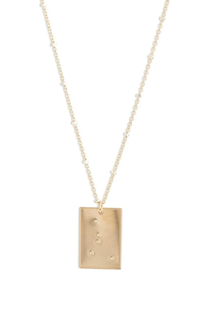 Set & Stones Zodiac Constellation Pendant Necklace In Gold - Cancer