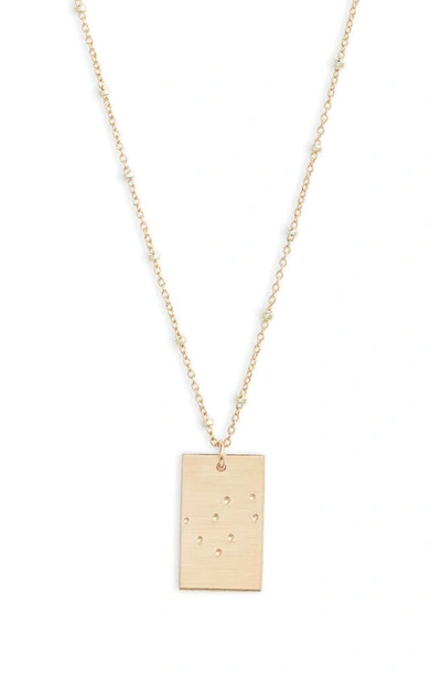 Set & Stones Zodiac Constellation Pendant Necklace In Gold - Gemini