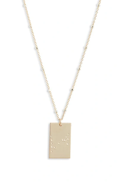 Set & Stones Zodiac Constellation Pendant Necklace In Gold - Pisces