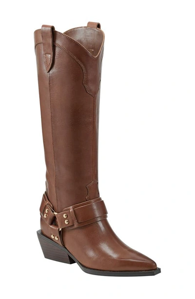Marc Fisher Rally Pointed Toe Boot In Medium Brown