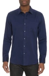 Robert Graham Santa Croce Cotton Blend Button-up Shirt In Indigo
