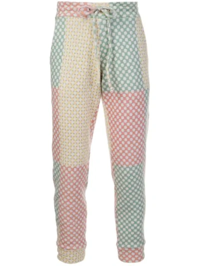 The Elder Statesman Cashmere Multicolored Drawstring Trousers In Multicolour
