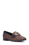 New York And Company Ramira Buckle Loafer In Brown Black