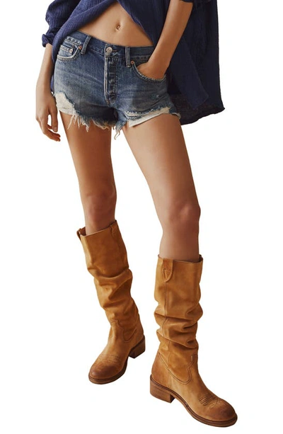 Free People Loving Good Vibes Denim Shorts In Workwear Vintage