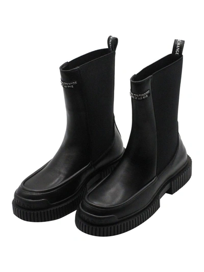 Armani Exchange Boots In Black