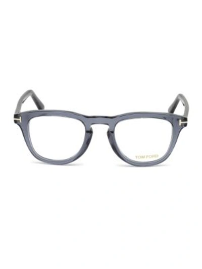 Tom Ford Women's 49mm Square Eyeglasses In Grey Blue