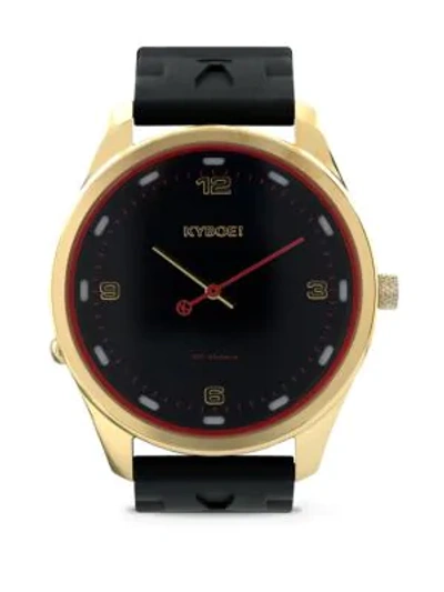 Kyboe! Evolve Series Stainless Steel Strap Watch In Black Gold