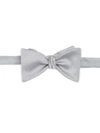 Eton Grosgrain Silk Bow Tie In Silver