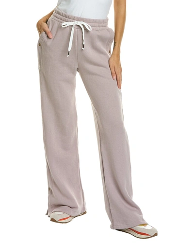 NWT Chaser Womens Plum Zuma Cotton Terry selling Wide Leg Button Side Seam Joggers Large