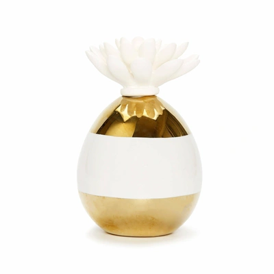 Vivience Gold And White Diffuser-small, "iris And Rose" Scent