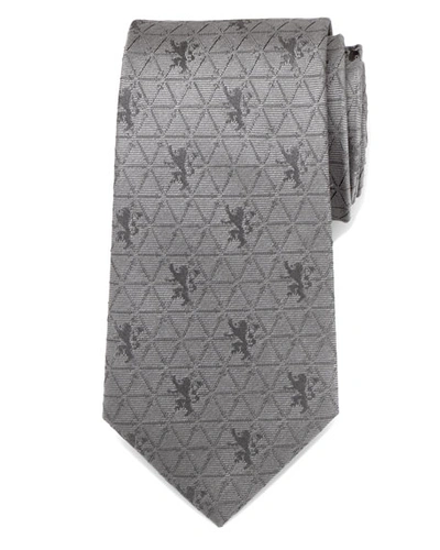 Cufflinks, Inc Game Of Thrones Lannister Geometric Sigil Silk Tie In Gray