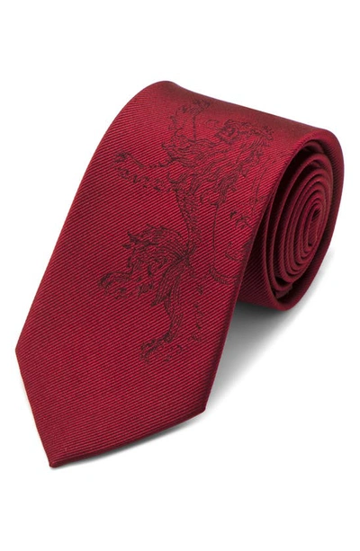 Cufflinks, Inc Game Of Thrones Lannister Lion Sigil Silk Tie In Red