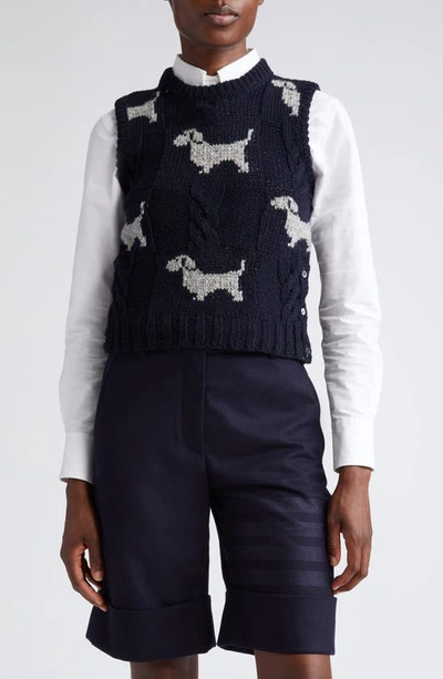 THOM BROWNE HECTOR DOG-MOTIF VEST 