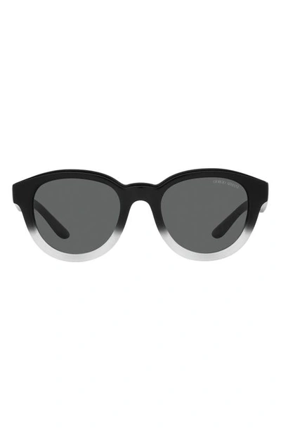 Armani Exchange 49mm Small Phantos Sunglasses In Dark Grey