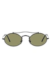 Armani Exchange 51mm Oval Sunglasses In Matte Black