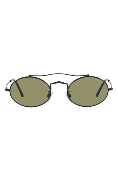 Armani Exchange 51mm Oval Sunglasses In Matte Black