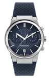 Ferragamo Men's Stainless Steel & Silicone Chronograph Watch/41mm In Blue