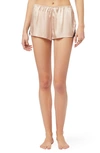 Etam Narcisse Silk Blend Pajama Shorts In Powder Pink