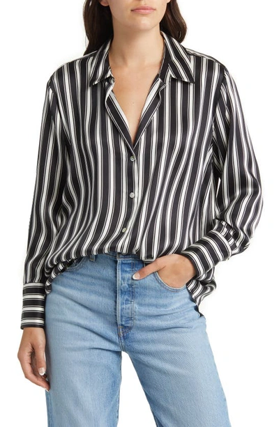Rails Ledger Stripe Silk Shirt In Melrose Stripe