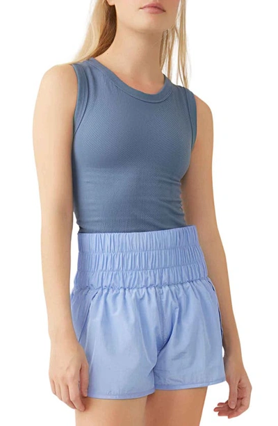 Fp Movement Free Throw Crop Muscle Tank Top In Vintage Indigo