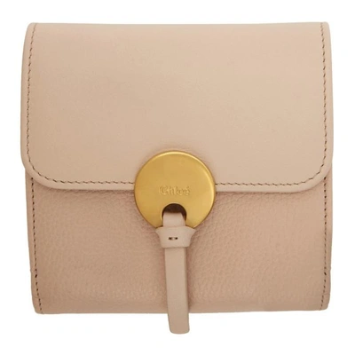 Chloé Chloe Pink Indy Square Wallet In 6j5 Cementp
