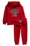 Jordan Baby Boys Jersey Pack Pullover Hoodie And Joggers, 2 Piece Set In Gym Red