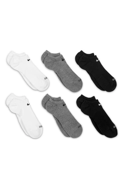 Nike Kids' Assorted 6-pack Dri-fit Everyday No-show Socks In Grey Multicolor