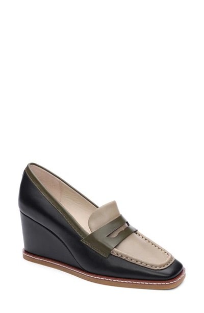 Sanctuary Cadence Wedge Pump In Black/taupe