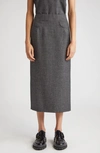 Meryll Rogge Wool Pencil Skirt In Grey