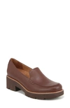 Naturalizer Cabaret Loafer In Cappuccino Brown Faux Leather