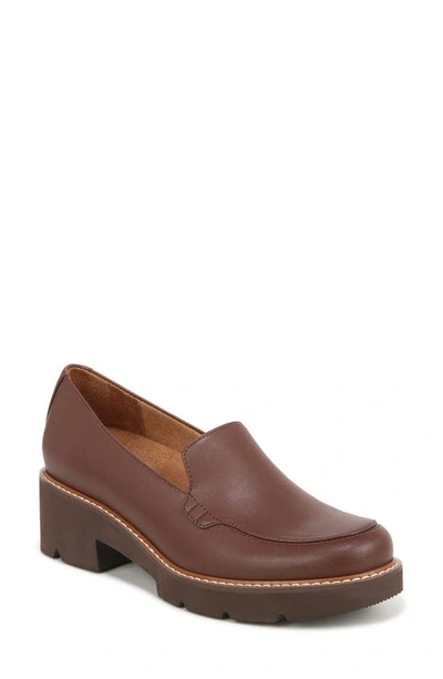 Naturalizer Cabaret Loafer In Cappuccino Brown Faux Leather