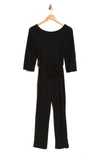 Go Couture Tie Waist Jumpsuit In Black