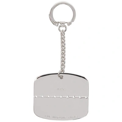 Apc A.p.c. Silver Dylan Keychain In Rab Argent